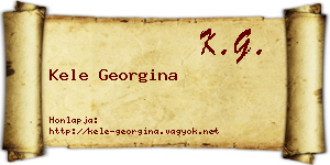 Kele Georgina névjegykártya