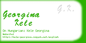 georgina kele business card